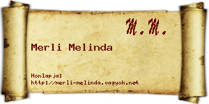 Merli Melinda névjegykártya
